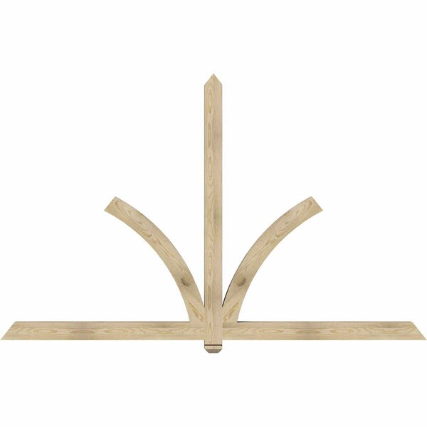 Ekena Millwork Redmond Rough Sawn Timber Gable Bracket, Douglas Fir, 96"W x 60"H x 4"D x 4"F, 15/12 Pitch GBW096X60X0404RED00RDF - main